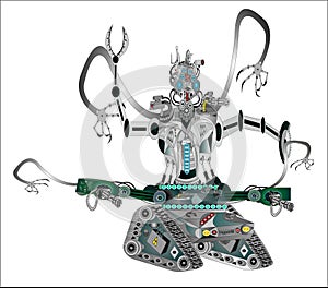 Robot android terminator machine of the future